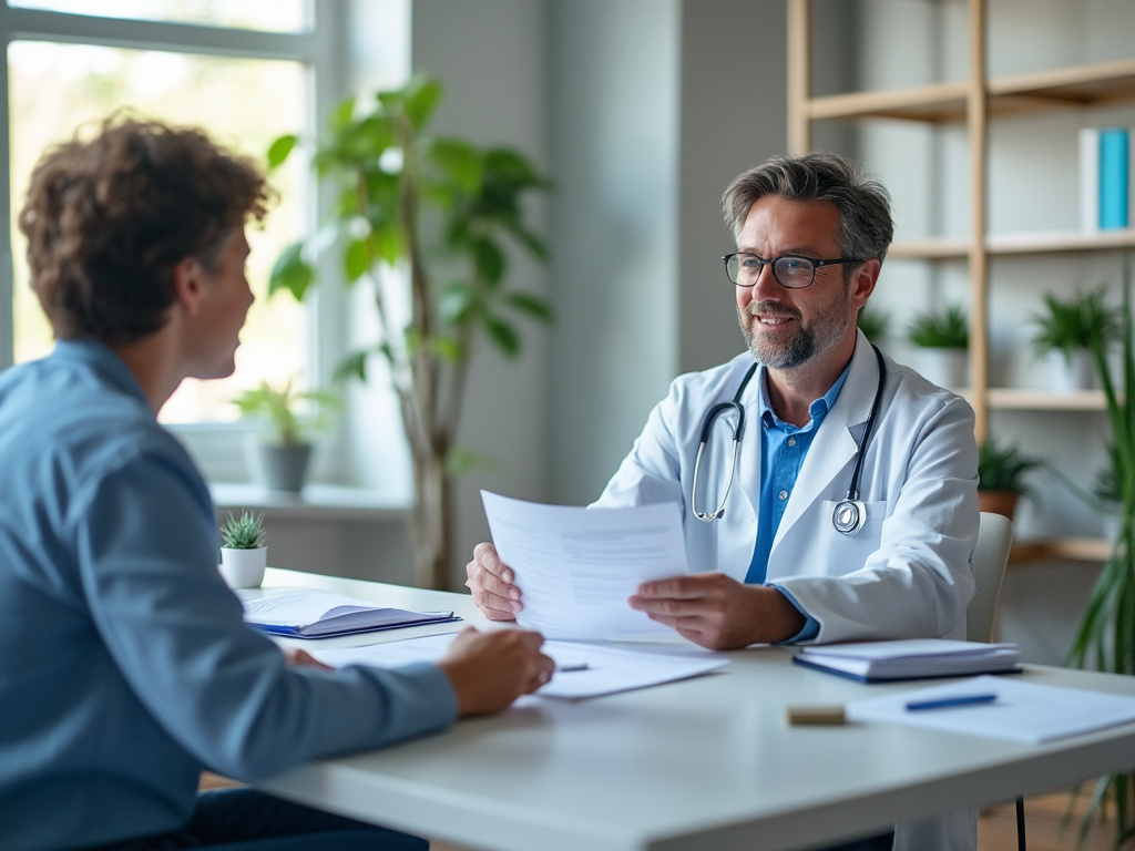 Consultation médicale générale avec échange de documents