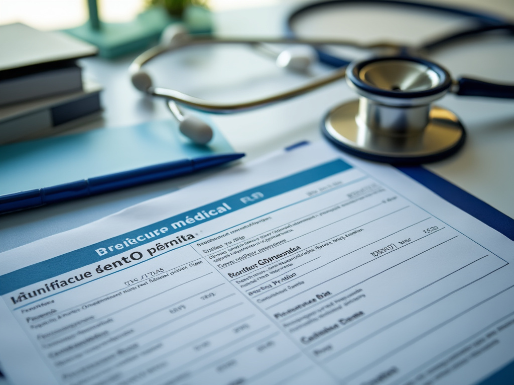 Documents médicaux sur un bureau en cabinet médical