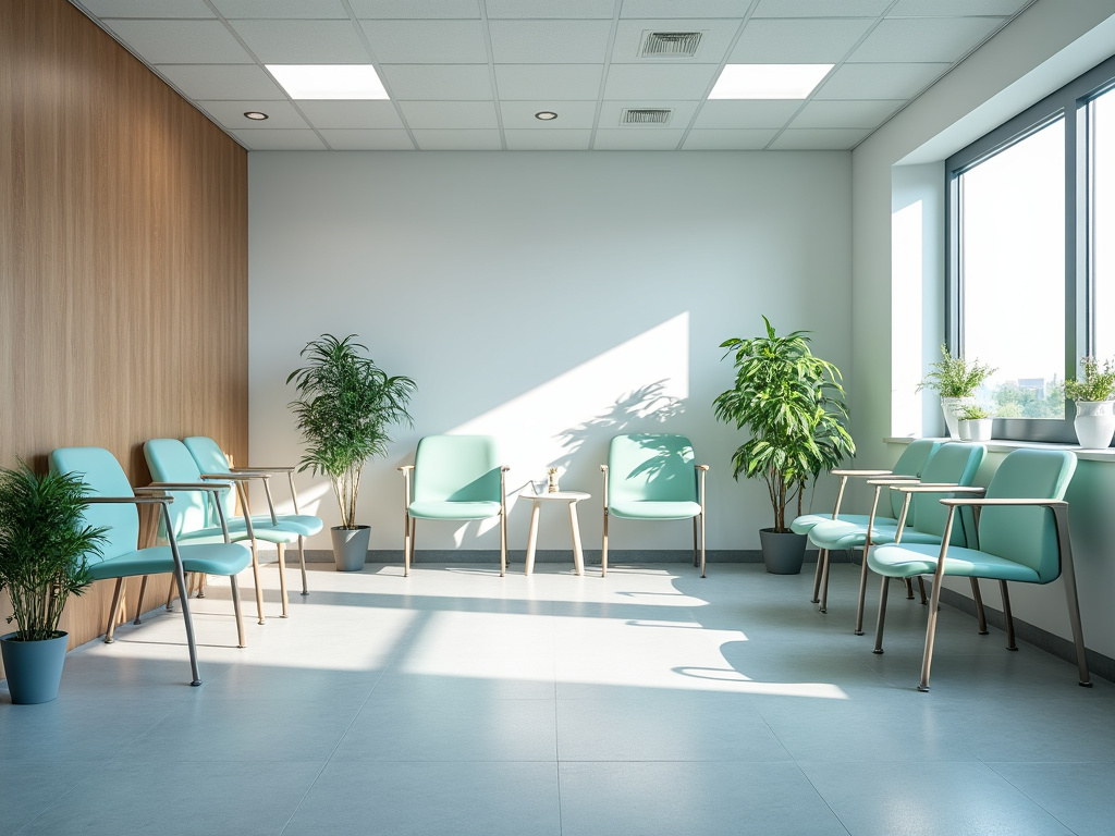 Salle d'attente calme dans un cabinet médical