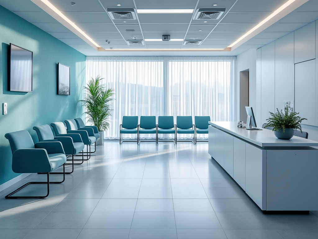 Salle d’attente claire et calme dans un cabinet médical français