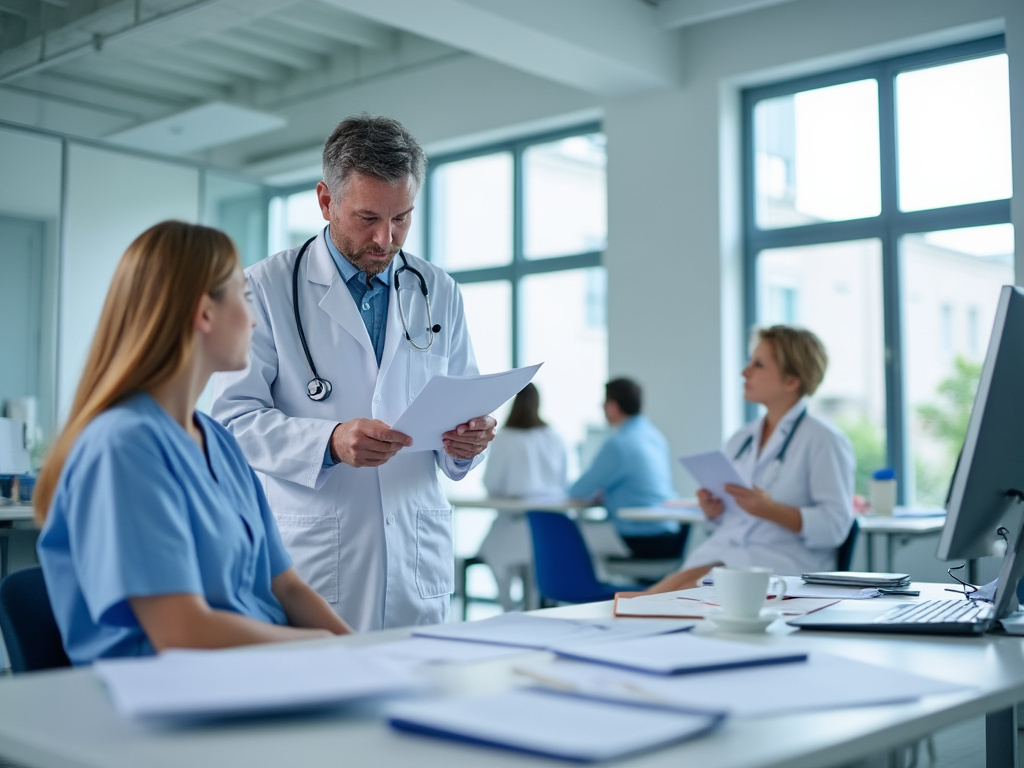 Accueil administratif patient dans un cabinet médical