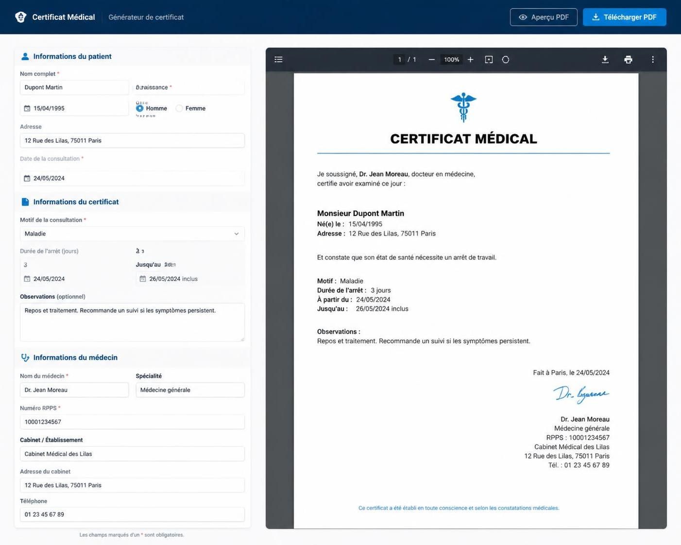 découvrez comment générer facilement un certificat médical au format pdf et apprenez à l'utiliser correctement pour vos démarches administratives.