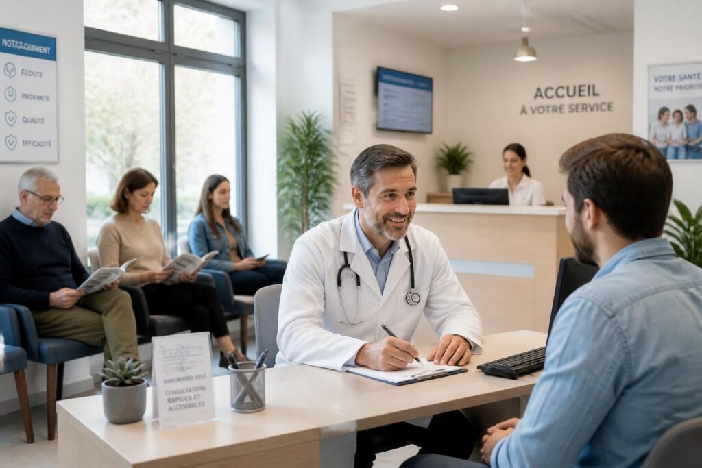 trouver un médecin généraliste sans rendez-vous rapidement et facilement pour des consultations immédiates et des soins de qualité près de chez vous.
