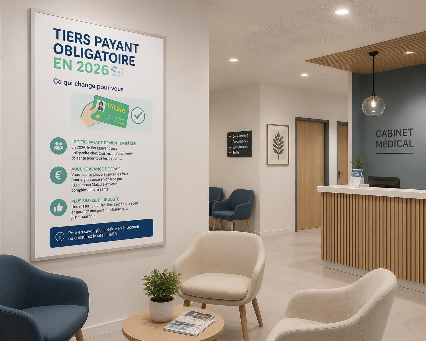 découvrez le fonctionnement du tiers payant obligatoire en 2026 et comment il facilite l'accès aux soins sans avance de frais.