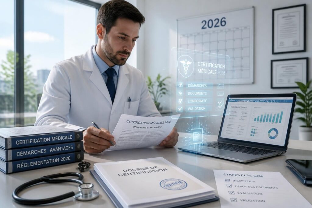 découvrez tout ce qu'il faut savoir sur la certification médicale en 2026 : les démarches à suivre, les avantages clés et les nouveautés à ne pas manquer pour les professionnels de santé.