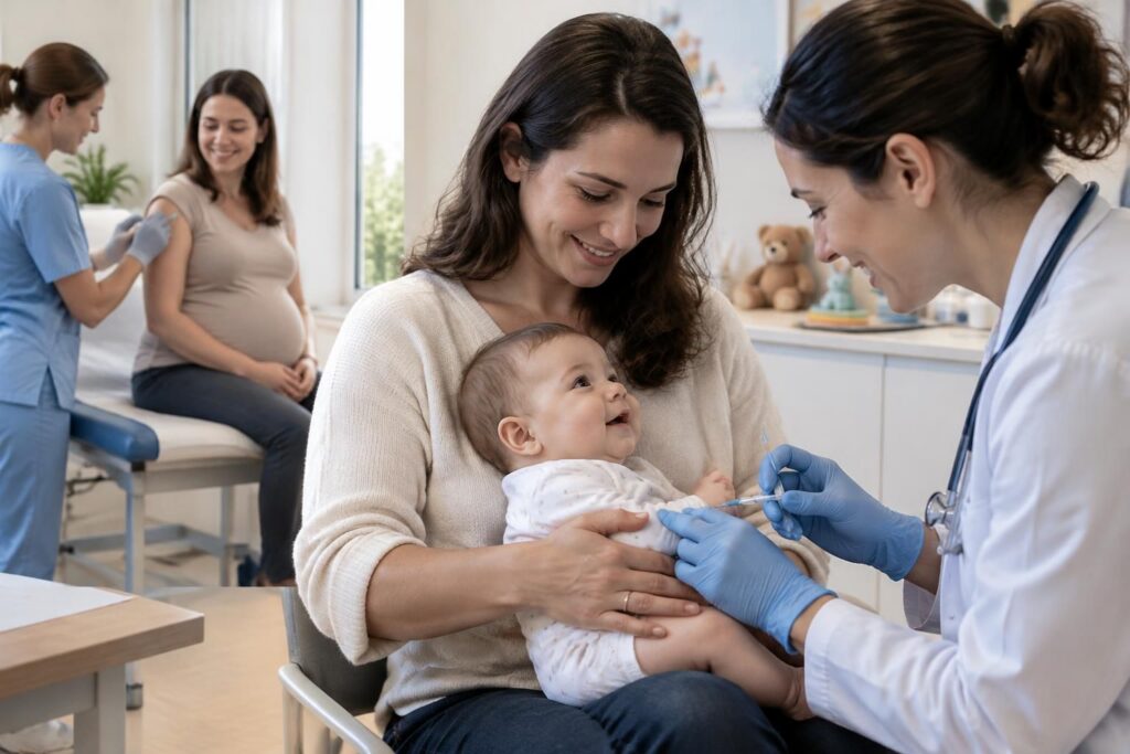 découvrez comment protéger votre bébé de la bronchiolite grâce à la vaccination pendant la grossesse et aux anticorps préventifs.