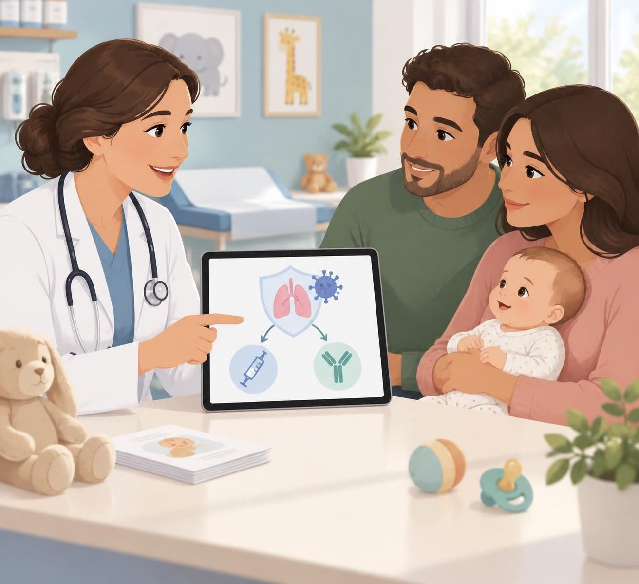 découvrez comment prévenir la bronchiolite chez le bébé grâce à la vaccination pendant la grossesse et aux anticorps préventifs.